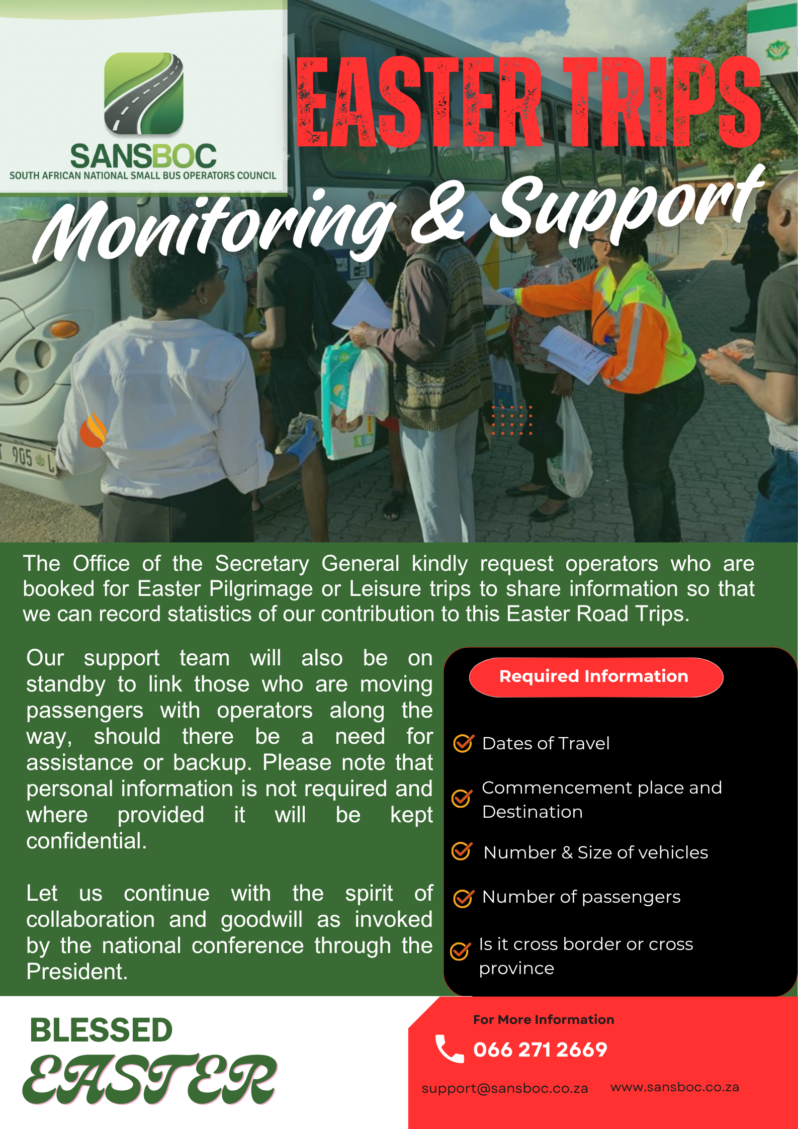 Sansboc Easter Monitoring