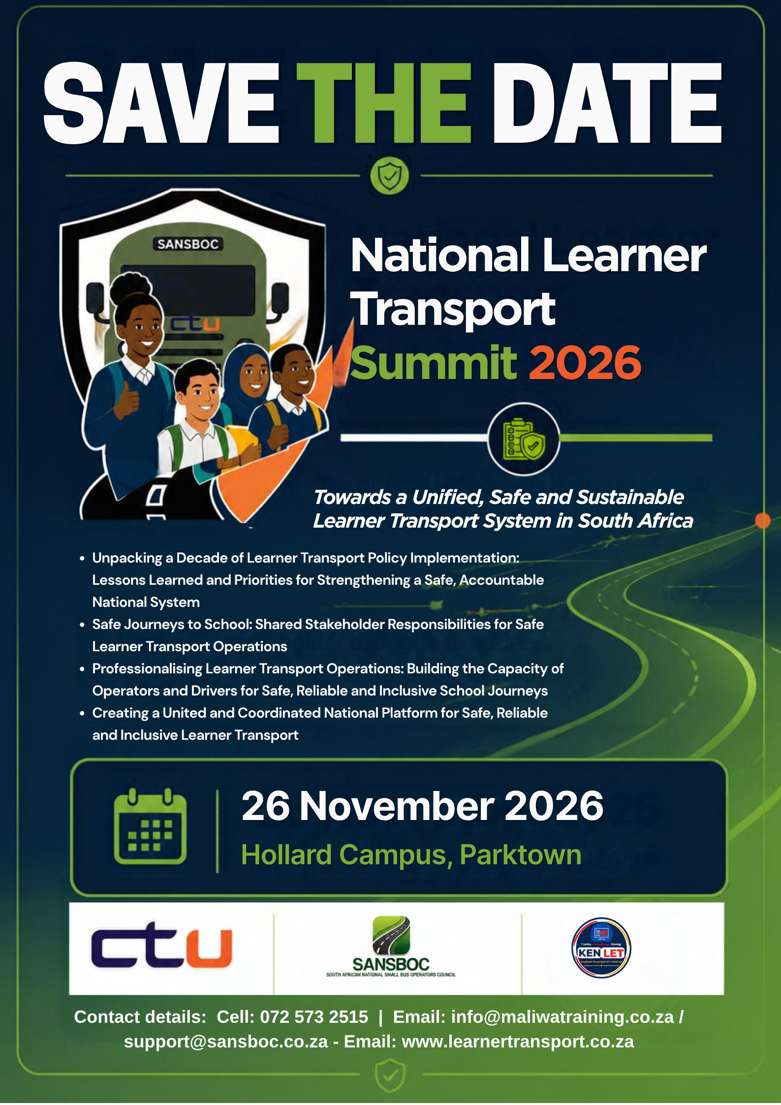 Learner transport stakeholder dialogue poster Learner transport stakeholder dialogue poster